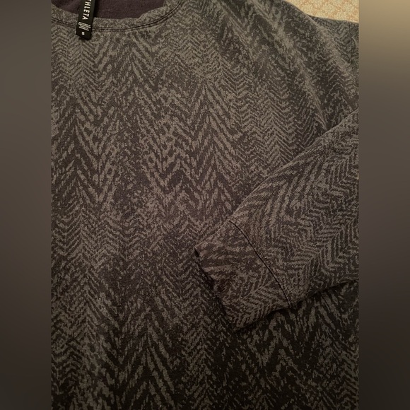 Athleta Studio to Street Sweatshirt grey herringbone print women’s size small - Picture 7 of 10